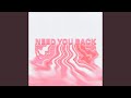 Need You Back