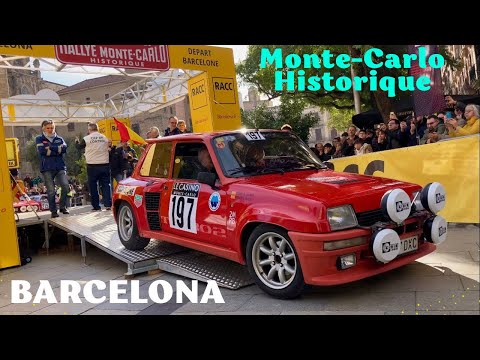 Monte-Carlo Historique 2026 Start in Barcelona 🇪🇸 Classic Rally Cars at Cathedral