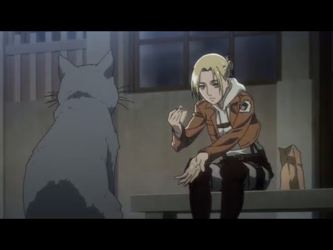 Annie tries to feed cat | Attack On Titan OVA 6