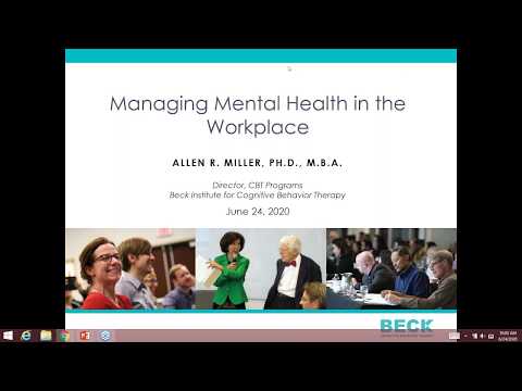 Managing Mental Health in the Workplace: 1-Hour Webinar