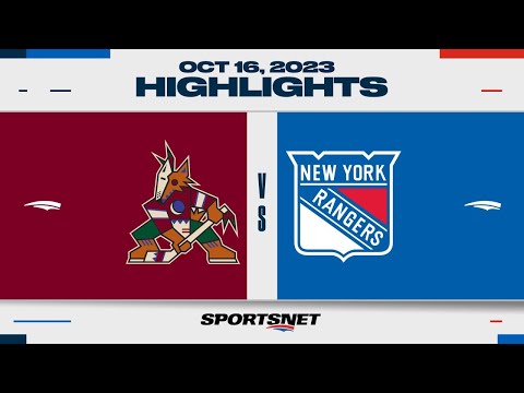 NHL Highlights | Coyotes vs. Rangers - October 16, 2023