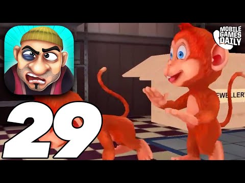SCARY ROBBER HOME CLASH - Gameplay Walkthrough Part 29 - Monkeying Around (iOS, Android)