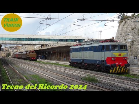 Caimano E656.492 e il "Treno del Ricordo": Avviamento e partenza da Roma Ostiense