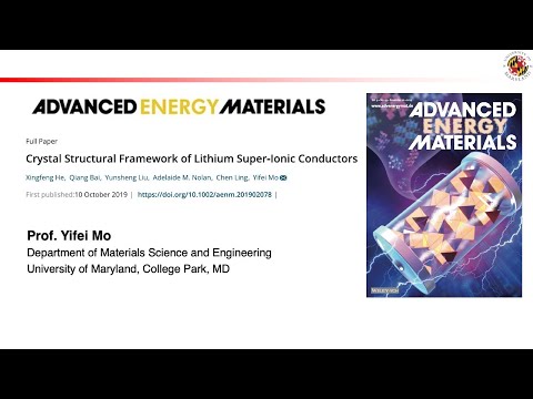 High-throughput Discovery of Li-Ion Conductors video thumbnail