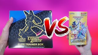 Thẻ Pokemon Mỹ và Nhật cái nào ngon hơn? Crown Zenith vs VSTAR Universe