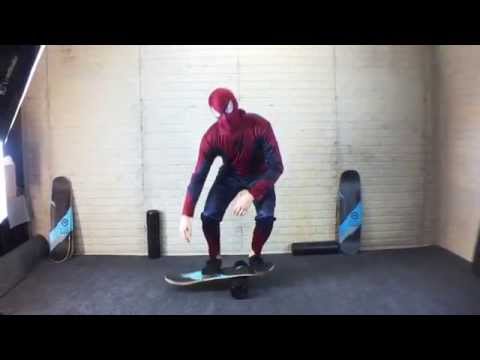 Spiderman Kickflips A Balance Board