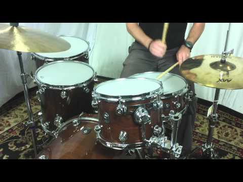 Natal 5 pc. Walnut Shell Pack 12'', 14'', 16'', 22'', 14'' x 5.5'' Chrome Hardware in Natural Walnut