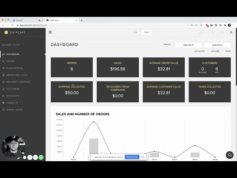 Snipcart Tutorial - Merchant Dashboard Overview