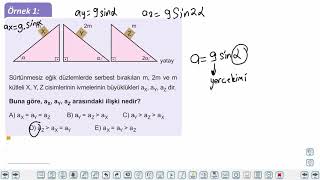 Eğitim Vadisi 11.Sınıf Fizik 5.Föy Newton'ın Hareket Yasaları 1 (Eğik Düzlemde İvmeli Hareket) Konu Anlatım Videoları