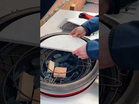 Low 'n slow setup. Kamado Joe. BIG4SPACE kamado kitchen from KamadoSpace UK.