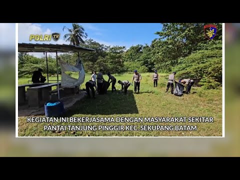 DITPOLAIRUD POLDA KEPRI GIAT SAPU BERSIH SAMPAH LAUT