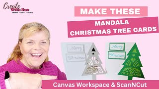 Create a Stunning Mandala Christmas Tree Card with ScanNCut | Free SVG Included #ScanNCut