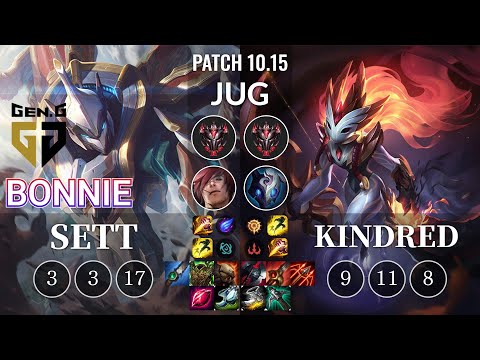GEN Bonnie Sett vs Kindred Jungle - KR Patch 10.15