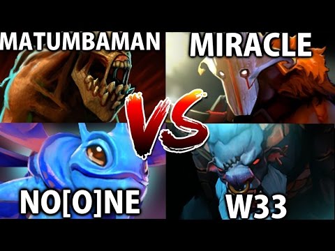 Miracle- w33 Cema vs Matumbaman No[o]ne Bulba Mindcontrol [Dota2] Battle of the Gods- 8215MMR