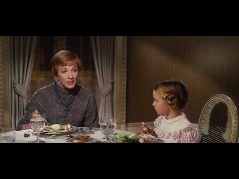 HD II Dinner / Pinecone scene - Maria and Captain von Trapp and his children from The sound of music