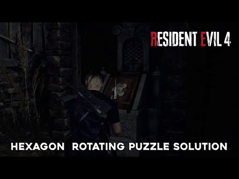 Resident Evil 4 - Hexagon stone pedestal rotating puzzle solution (Read comment)