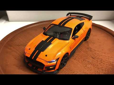 Orange "Need for Speed" 2020 Ford Mustang Shelby GT500 BLUE/White 1/18 scale WORKING LIGHTS Diecast