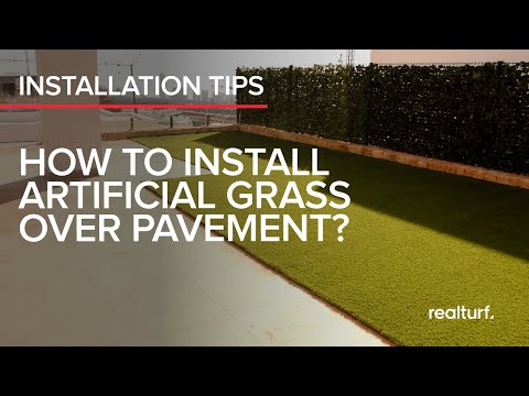 Install artificial turf over pavement