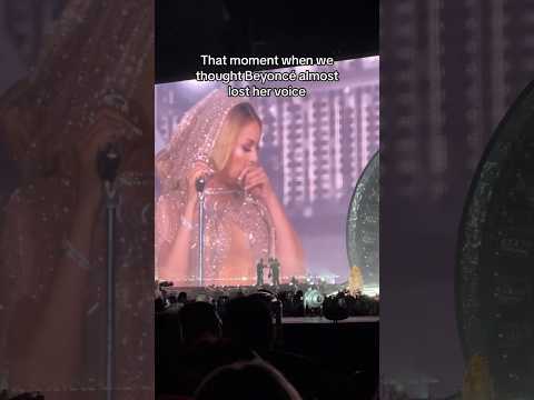 When Beyoncé almost lost her voice 🥺 #shorts