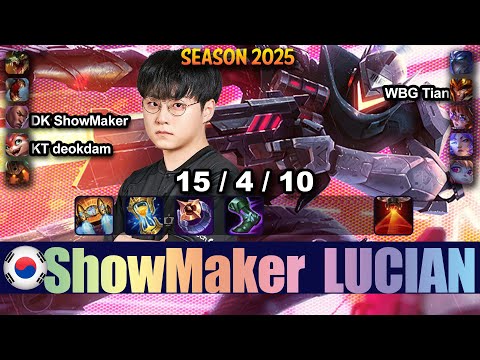 DK ShowMaker LUCIAN vs AURORA Mid - Patch 25.19 KR Ranked | lolrec