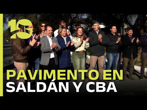 Inauguran la pavimentación de las calles que unen Saldán y Córdoba