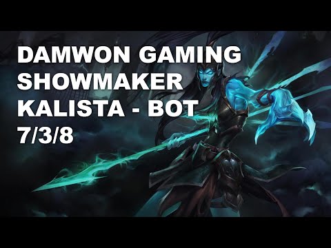 DAMWON Gaming ShowMaker Bot Kalista vs Varus - KR Challenger Patch 10.8