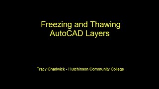 Freezing and Thawing Layers in AutoCAD