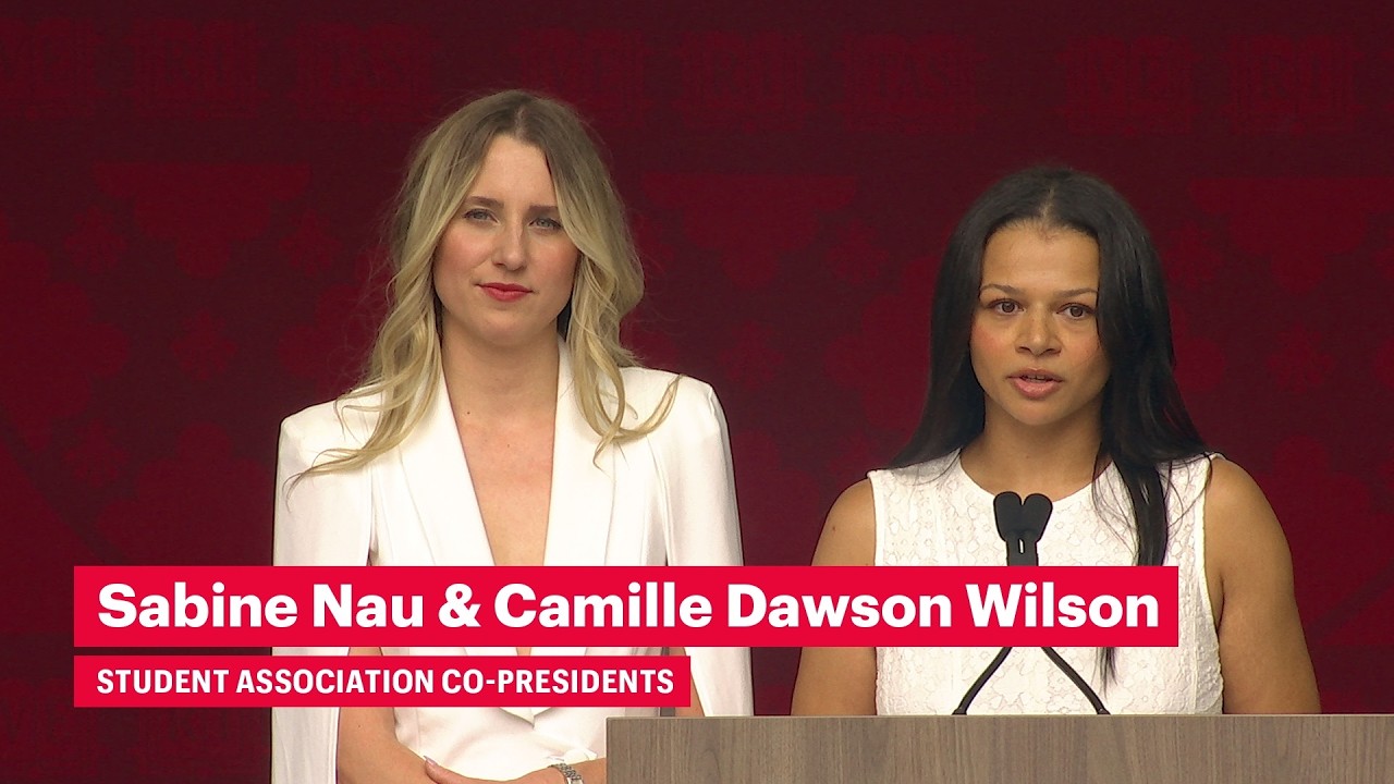 2026 Class Day SA Presidents Sabine Nau and Camille Dawson Wilson