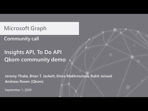 Microsoft Graph community call September 2020