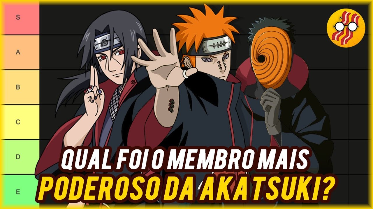 TIERLIST DOS NINJAS MAIS PODEROSOS DA AKATSUKI