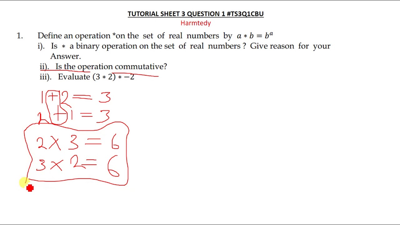 Binery Operations Tutorial Sheet 3 Question 1 MA 110 #Ts3q1cbu
