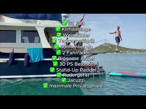 Yacht Charter Kroatien – Urlaub, Romantik, Flitterwochen & Traumurlaub auf einer 53 Fuß Yacht 🇭🇷
