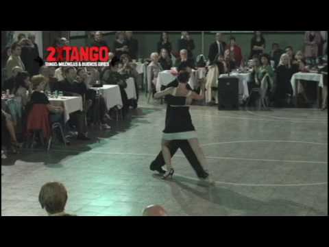  Stella Missé  and  Javier Rodriguez  are  dancing  to  the  tango  "  En Esta Tarde Gris  "
