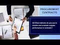 QA_PC9. What methods do you use to monitor and evaluate supplier performance in contracts ?