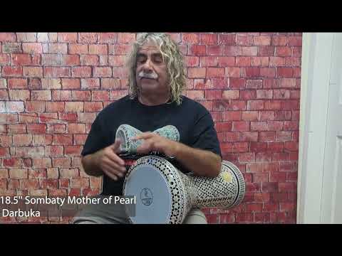 18.5'' Sombaty Mother of Pearl Darbuka - Demo