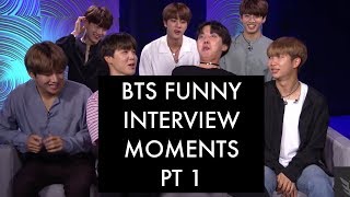 BTS Funny Interview Moments  Part 1