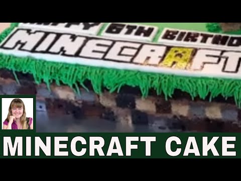 Clever Dough Lady makes amazing Minecraft cake!