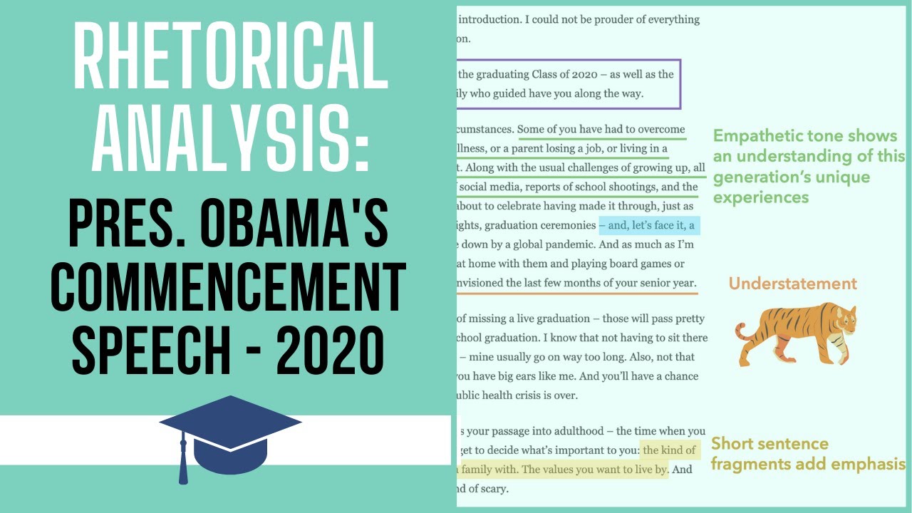 Rhetorical Analysis of President Obama's 2020 Commencement Speech | Annotate With Me