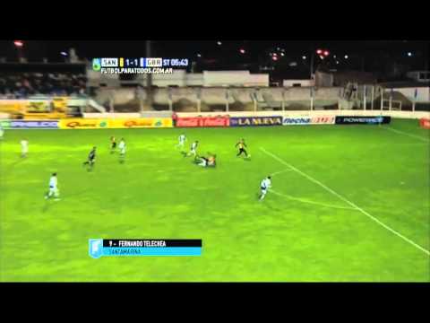 Gol de Telechea. Santamarina 1 - Guillermo Brown 1. Fecha 30. Primera B Nacional 2015. FPT.