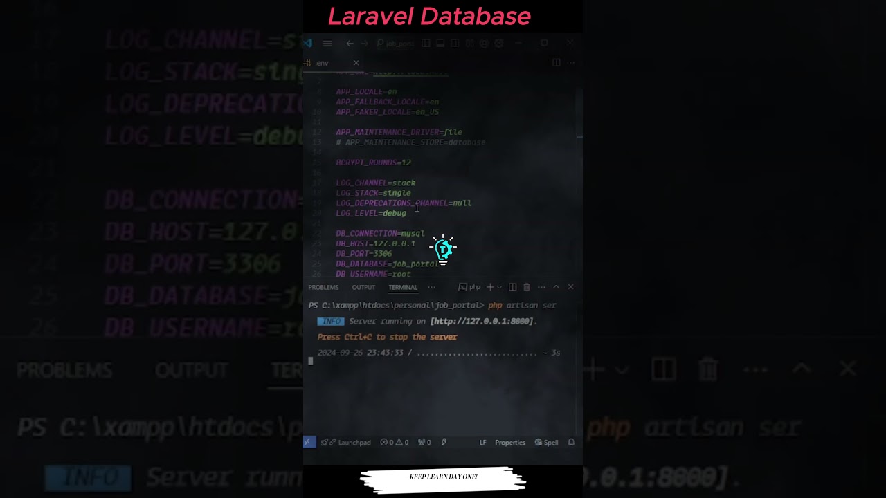 Laravel error: SQLSTATE[42S02]: Base table or view not found #php #coding  #laravel #techacademy
