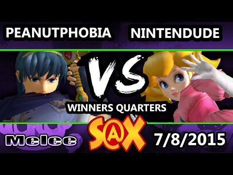 S@X 105 - Peanutphobia (Sheik, Marth) Vs. VGz | Nintendude (Peach) SSBM WQ - Smash Melee