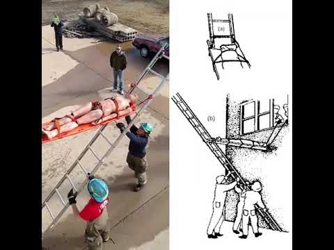 Ladder Hinge Rescue | A technique used by firefighters for people who cannot move