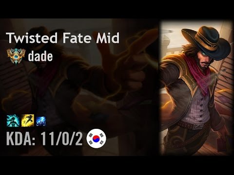 Twisted Fate Mid vs Lissandra - dade - KR Challenger Path 6.6