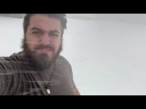 Stuck in whiteout snow squall while looking for flint in the mountains