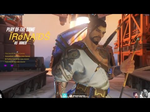POTG! IronAids INSANE HANZO GAMEPLAY OVERWATCH SEASON 25 TOP 500