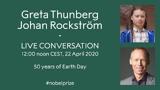Greta Thunberg in conversation with Johan Rockström. Live stream from the Nobel Prize Museum video