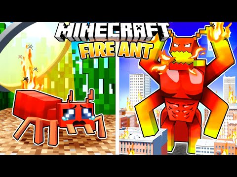 I Survived 100 Days as a FIRE ANT in HARDCORE Minecraft!