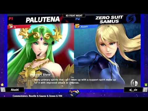 aj__siv (Palutena) vs Akashi (Zero Suit Samus) - KO Fight Night Qualifier 2