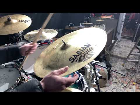 David Garibaldi's Tower of Power, Sabian 18" AA China Sizzle Cymbal, 6 Rivets 1486g 1990's image 16
