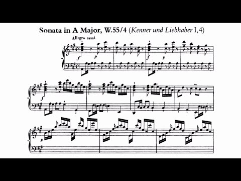 C. P. E. Bach Keyboard Sonata in A Major, H. 186 (1765) (without repeats)
